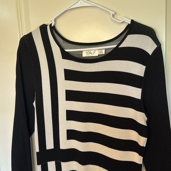 Eliza J Black and White Striped Dress - Picture 8 of 10